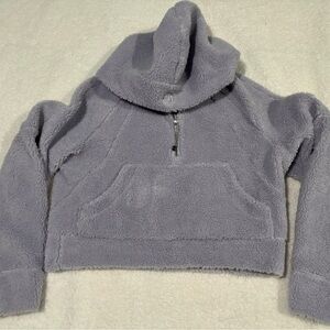 Lululemon Cropped Sherpa Scuba Half-Zip Hoodie